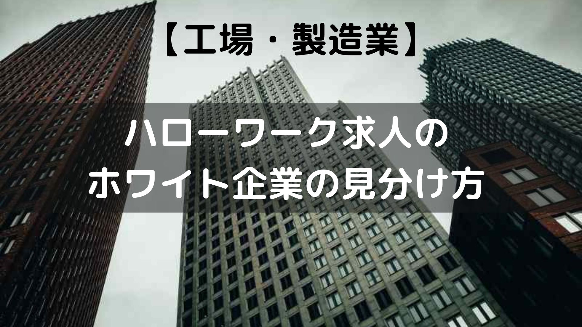 ハローワーク求人の ホワイト企業の見分け方